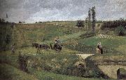 Camille Pissarro Leads to the loose many this graciousness Li road oil painting on canvas